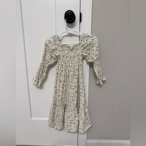 Floral Cream Kids Dress